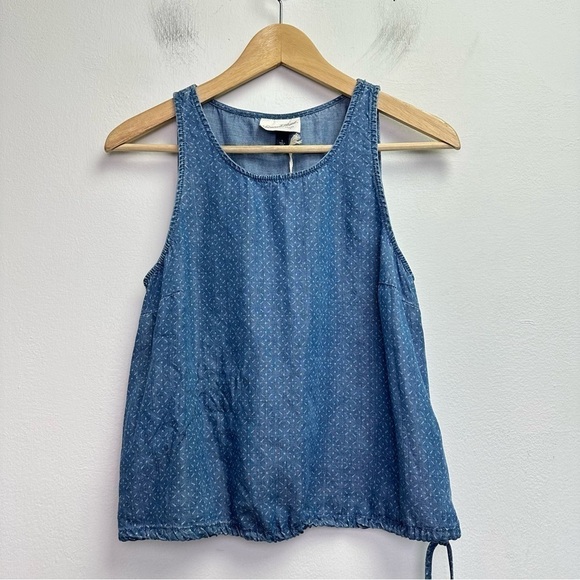 Universal Thread Size Small Drawstring Chambray Patterned Tank Top - Picture 1 of 7